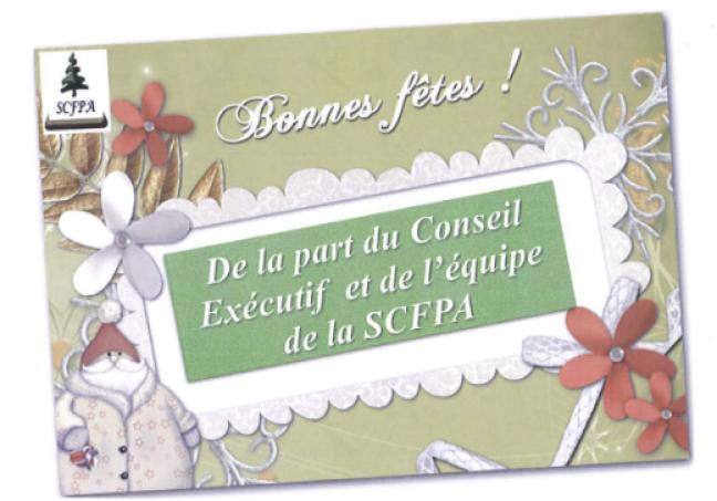Affiche - Bonnes fêtes de la SCFPA