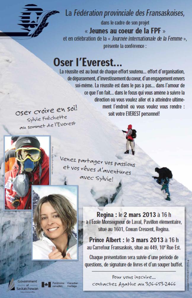 Affiche - Conférence : Oser l'Everest