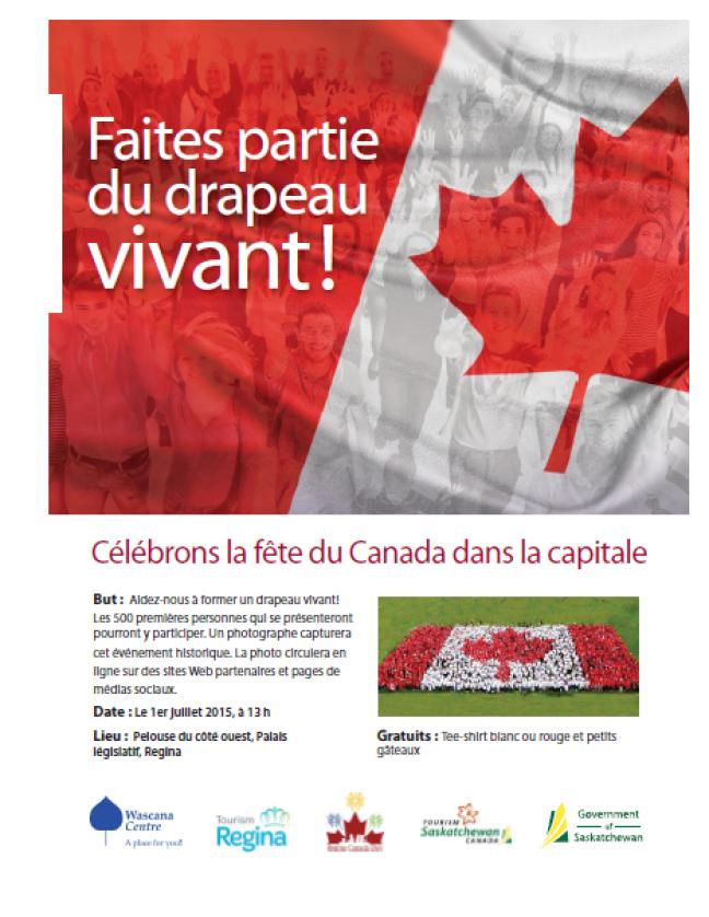 Affiche - Drapeau vivant de Regina - Jour du Canada 2015