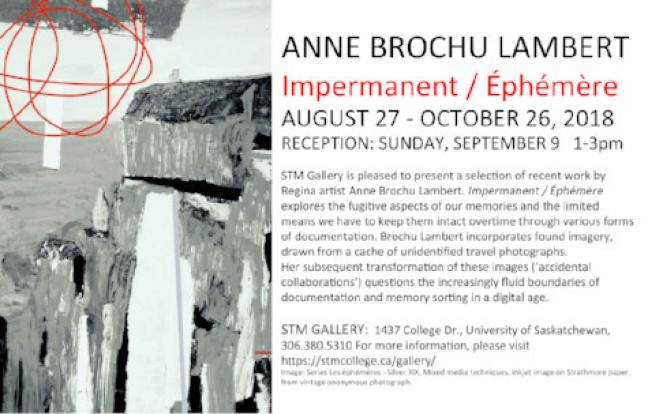 Affiche - Exposition: Impermanent / Éphémère - Anne Brochu Lambert