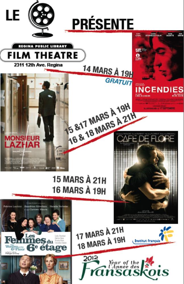 Affiche - Films francophones à Regina 2012