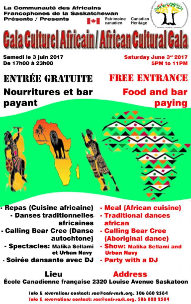 Affiche - Gala culturel africain 2017