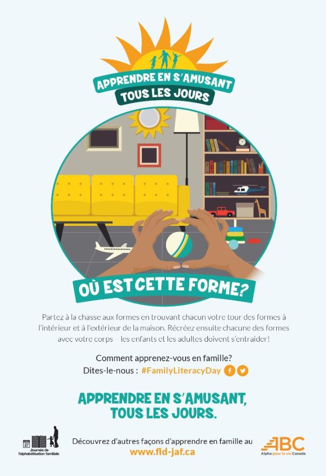 Affiche - Journée d'alphabétisation familiale - Jeux-concours