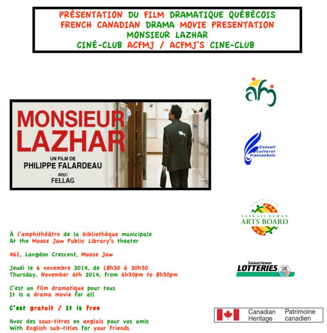 Affiche - Présentation du film Monsieur Lazhar
