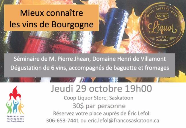 Affiche - Soirée dégustation vins de Bourgogne