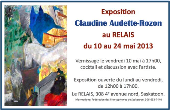 Affiche - Vernissage de l'exposition de Claudine Audette-Rozon