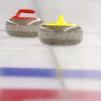 Glaces et pierre de curling