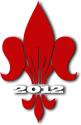 Logo - Fleur de lys rouge de Riel - 2012 Années des Fransaskois