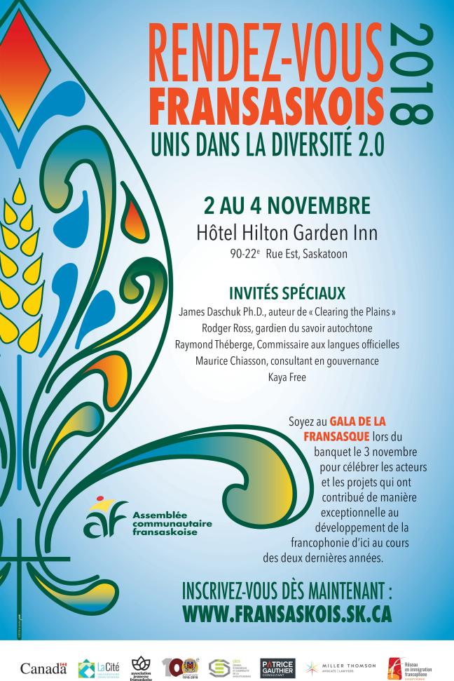 Affiche - Programme officiel du Rendez-vous fransaskois 2018