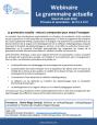 Affiche - Webinaire sur la grammaire actuelle